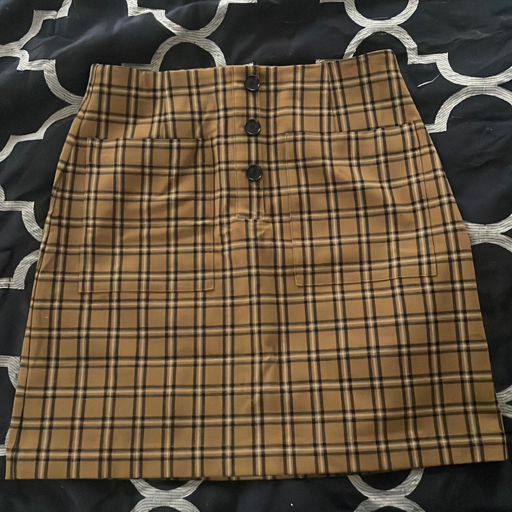 Loft plaid skirt